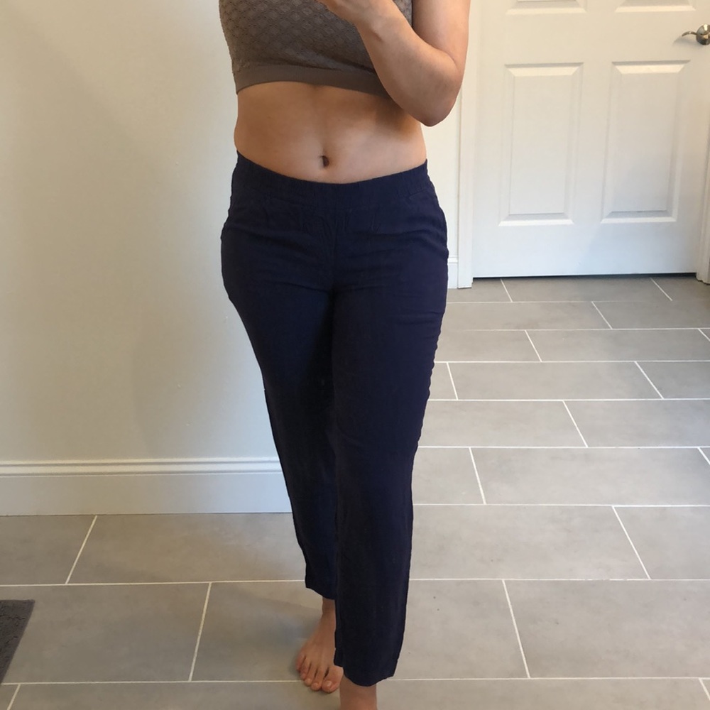 Purple Light Fabric Pants in size S